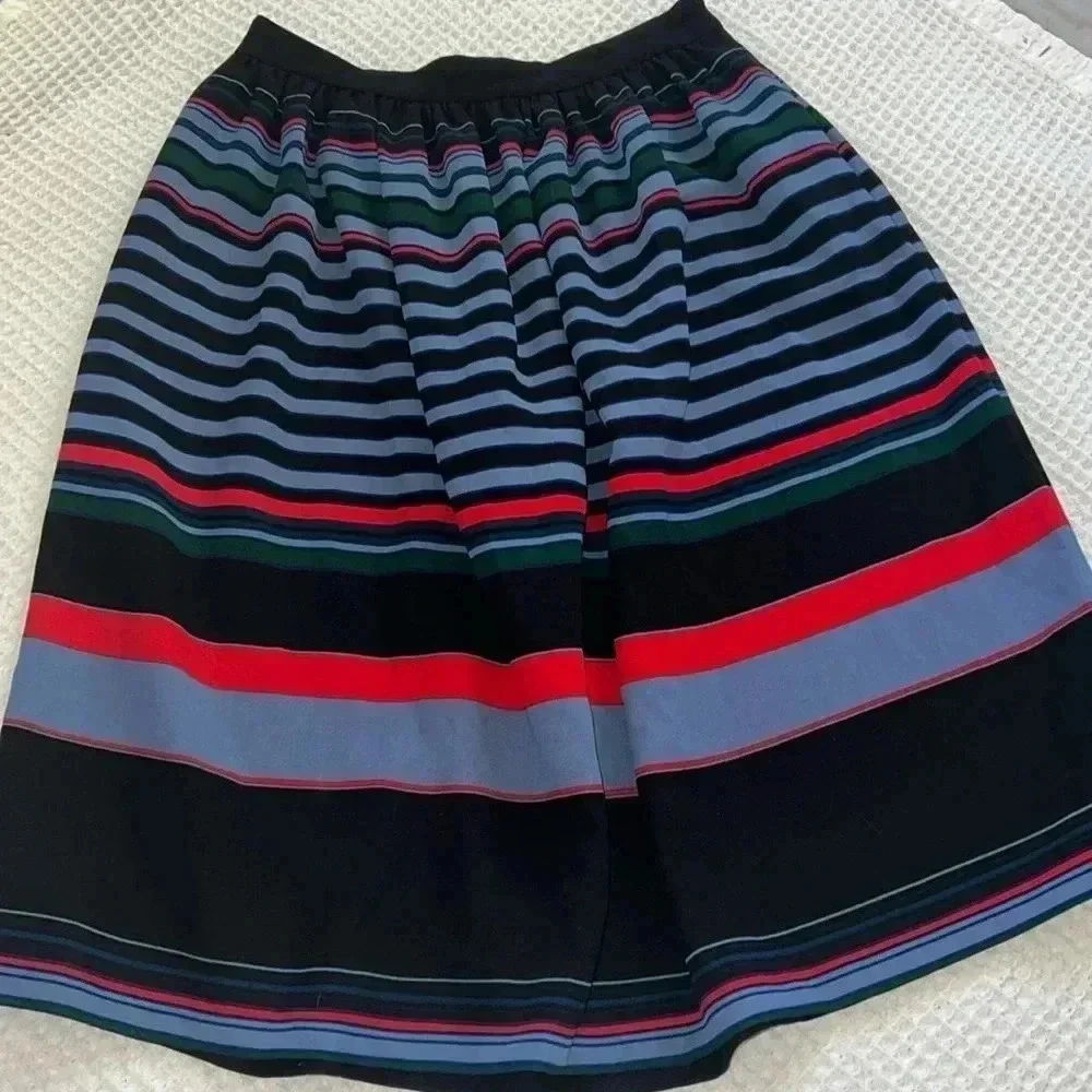 Zara Womens Striped A Line Skirt A911